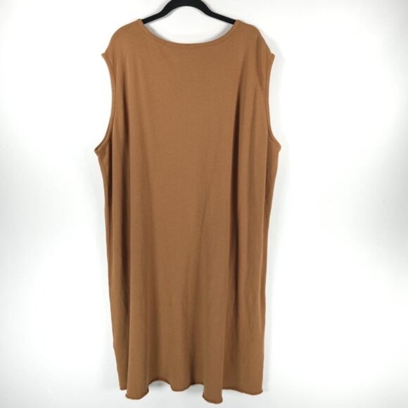 NWOT EILEEN FISHER ORGANIC‎ COTTON Crew Nk Tank Jersey Dress Peru Made Size 3X - Picture 6 of 13